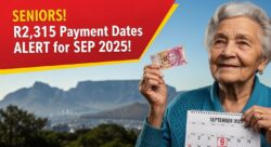 Seniors Urged to Note R2,315 Payment Dates – September 2025 SASSA Grant Update
